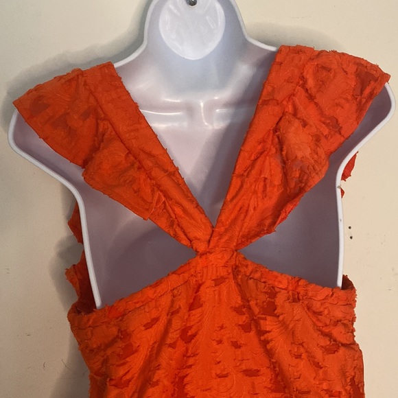 LC Lauren Conrad | Square Neck, Ruffle Sleeve,Cross Back top - Picture 10 of 15